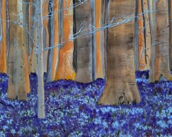 Bild Nr. 102 / Wald mit blauem Boden